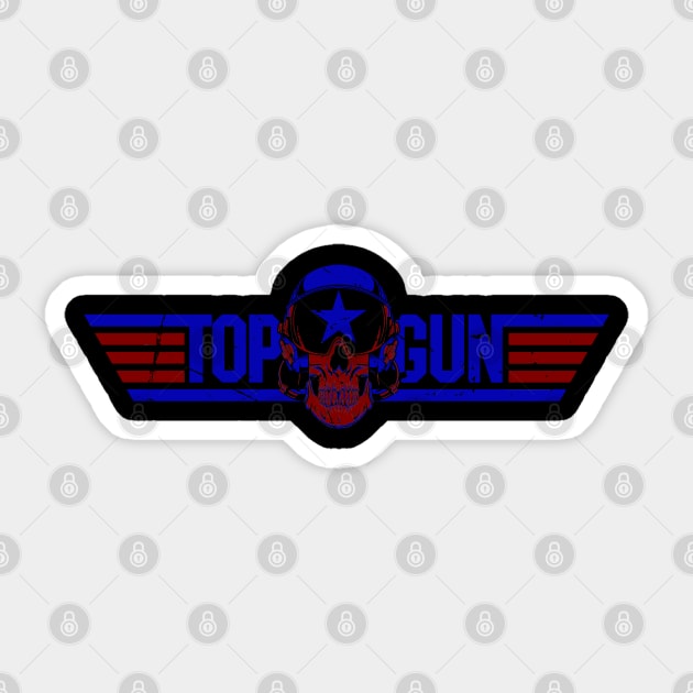 top gun skull dead Sticker by HANASUISI